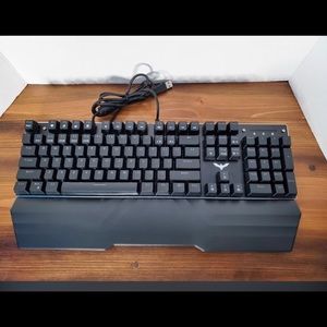 Black led gaming mechanical keyboard and mouse